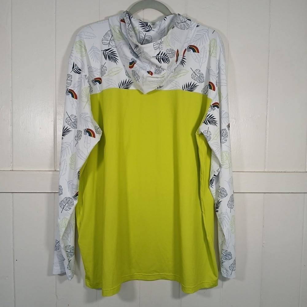 Sugar Caddy Hawaii Rainbow Pullover Golf Hoodie Men's XXL Stretch Floral LS - Picture 11 of 11